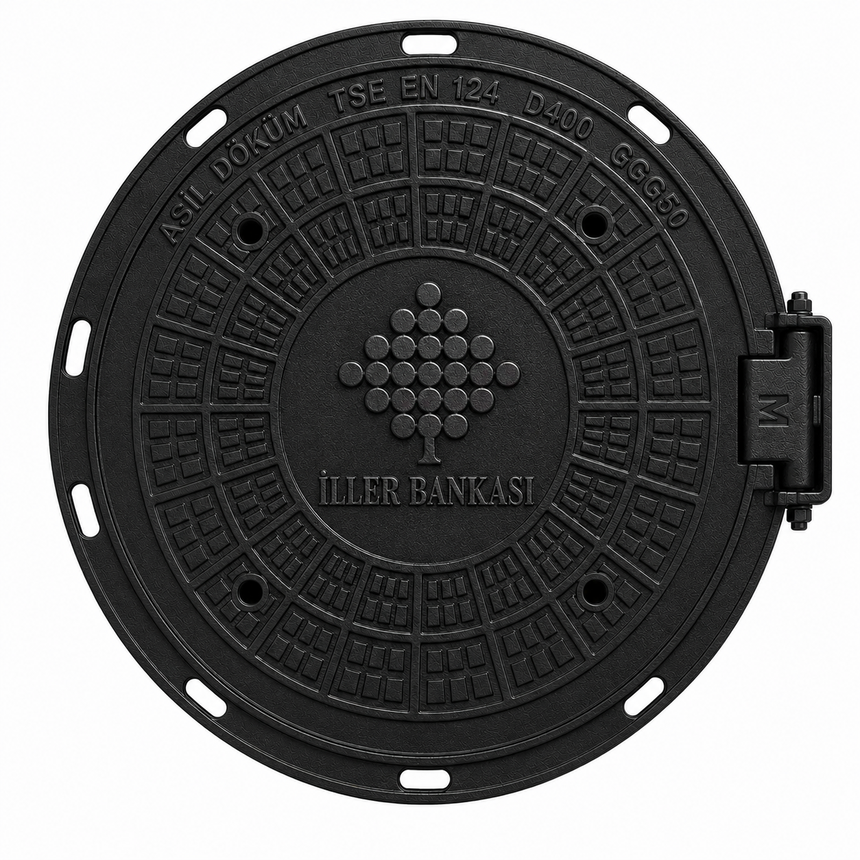 Yuvarlak Rögar Kapağı D400 (75 kg)