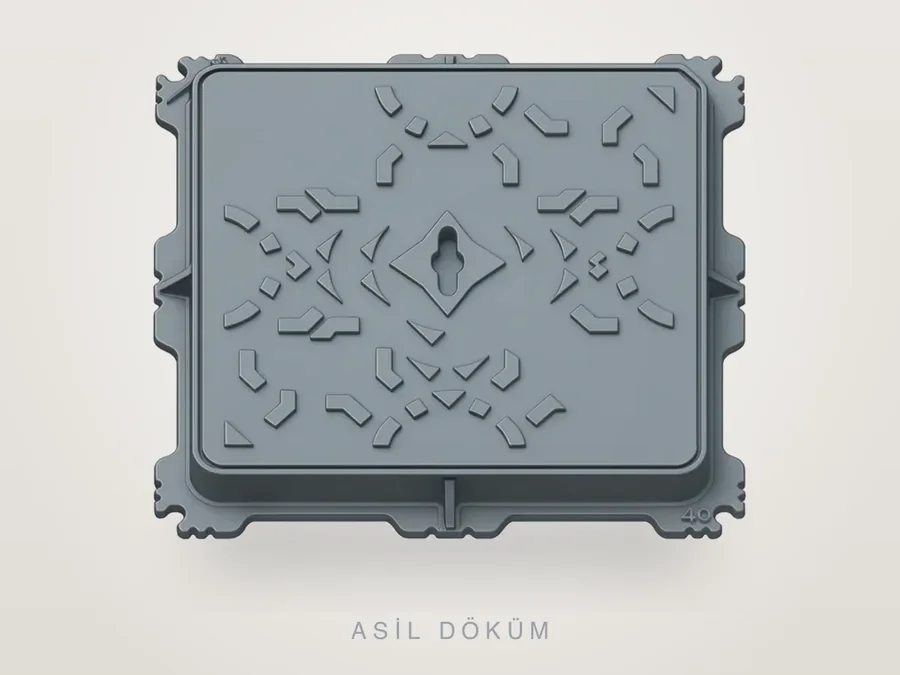 50×50 cm Kare Döküm Rögar Kapağı (D400)