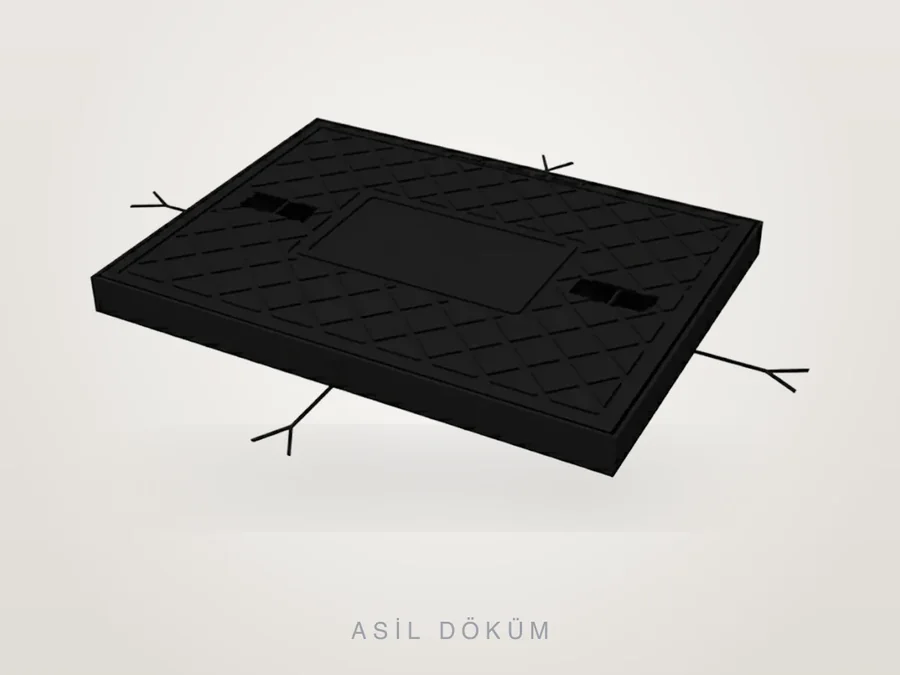 60×80 cm Dikdörtgen Döküm Rögar Kapağı (C250)