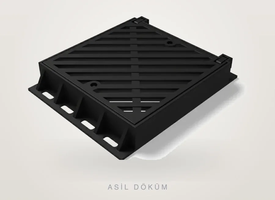 600x750x120 mm Döküm Çerçeveli Yağmur Suyu Izgarası